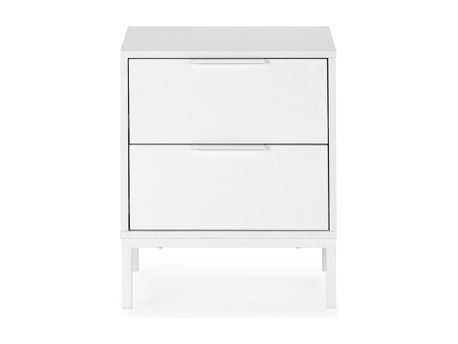 Comodino Auri 2 cassetti colore Bianco