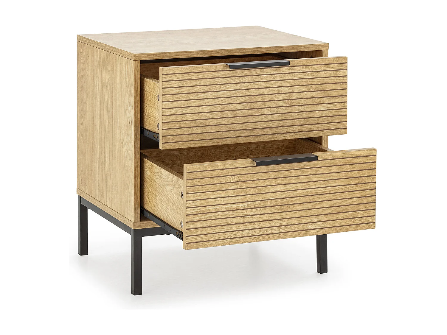 Table de chevet 2 tiroirs Monica couleur Bois