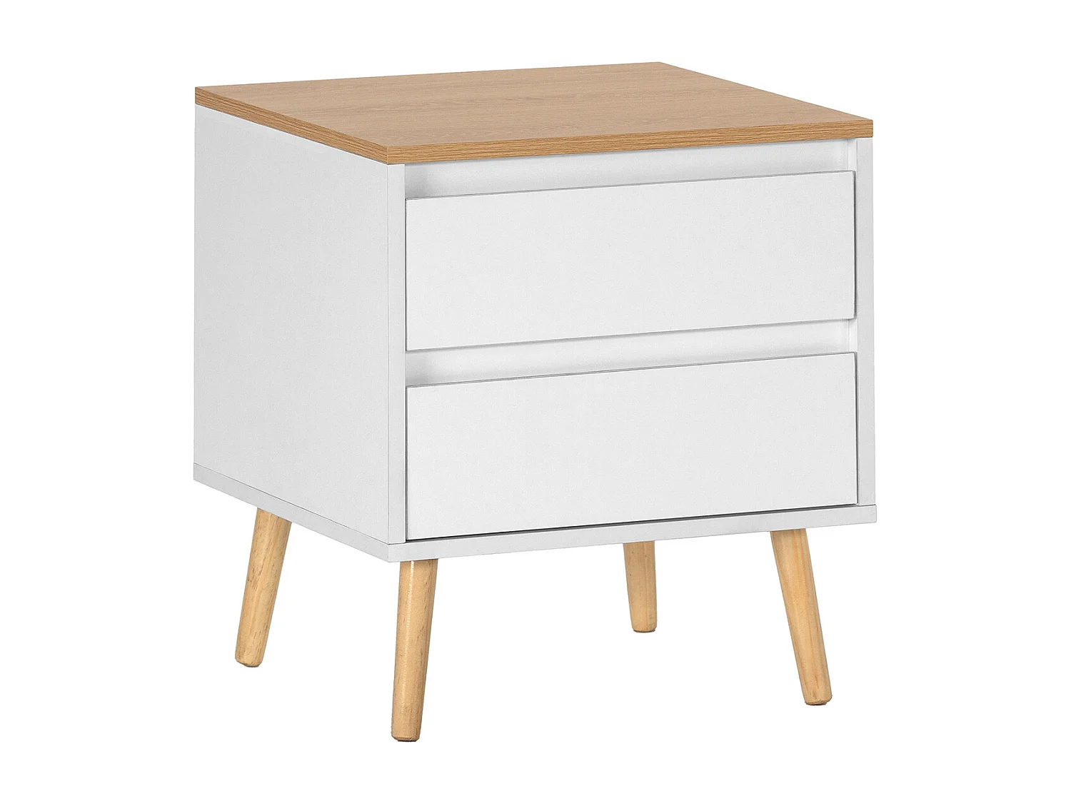 Table de chevet Desi 2 tiroirs couleur Blanc