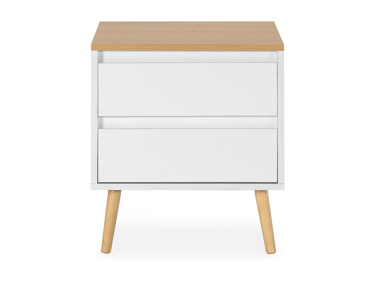 Table de chevet Desi 2 tiroirs couleur Blanc