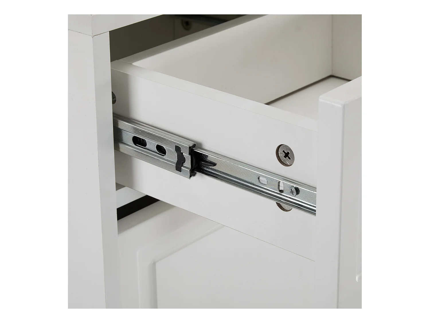 Mebel na buty - 3 klapy, 2 szuflady i 2 półki - Biały