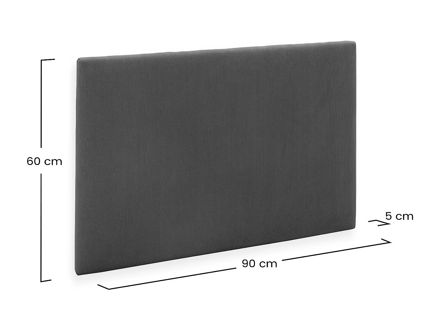 Tête de lit tapissée Bari 90x60 cm Rouge