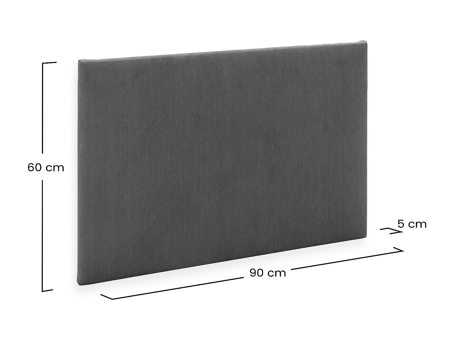 Tête de lit tapissée Bari 90x60 cm Vert