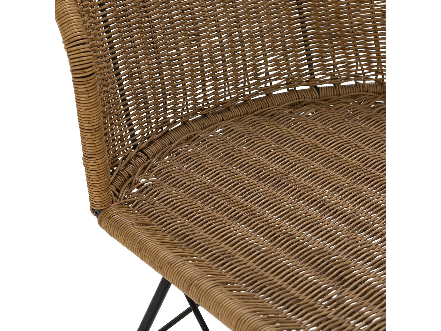 Stuhl-set 2 Esszimmer- oder Gartenstühlen Paola, Ratan/Schwarz