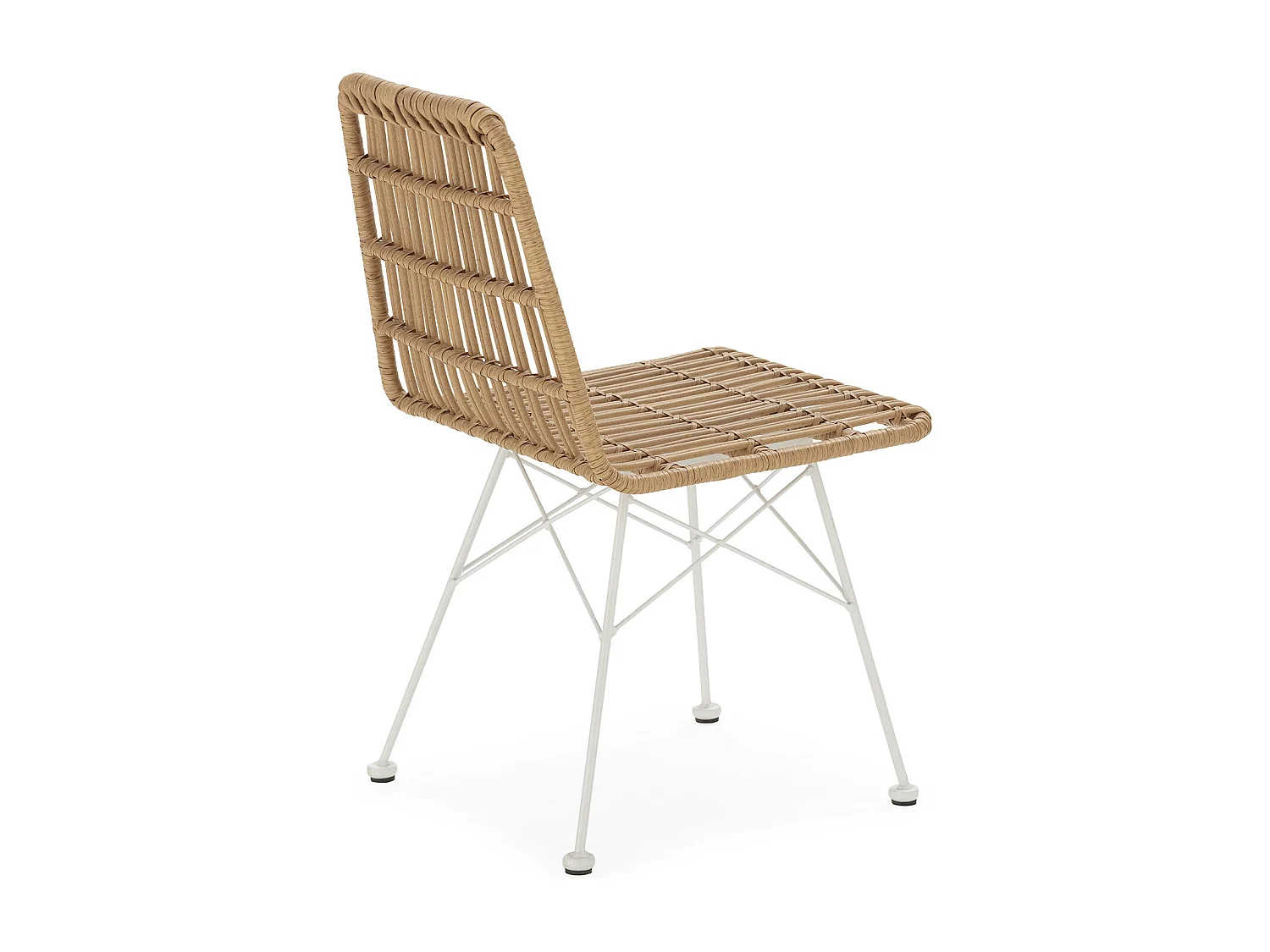 Pack de 2 chaises de salle à manger ou de jardin Aitana Ratan/Blanc