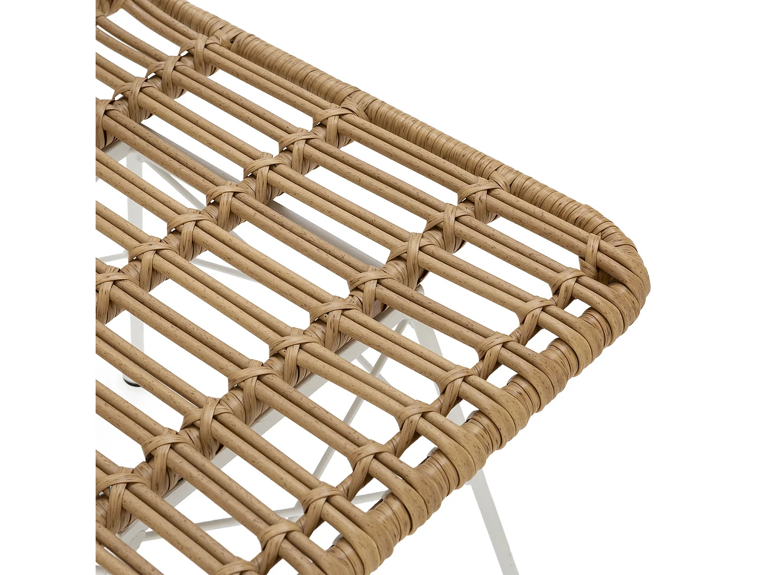 Pack de 2 chaises de salle à manger ou de jardin Aitana Ratan/Blanc