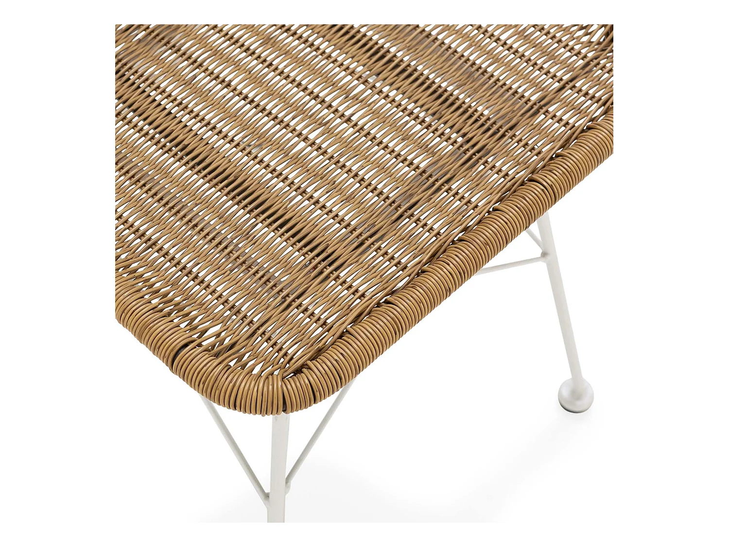 Stuhl-set 2 Esszimmer- oder Gartenstühlen Beth, Ratan/Weiß