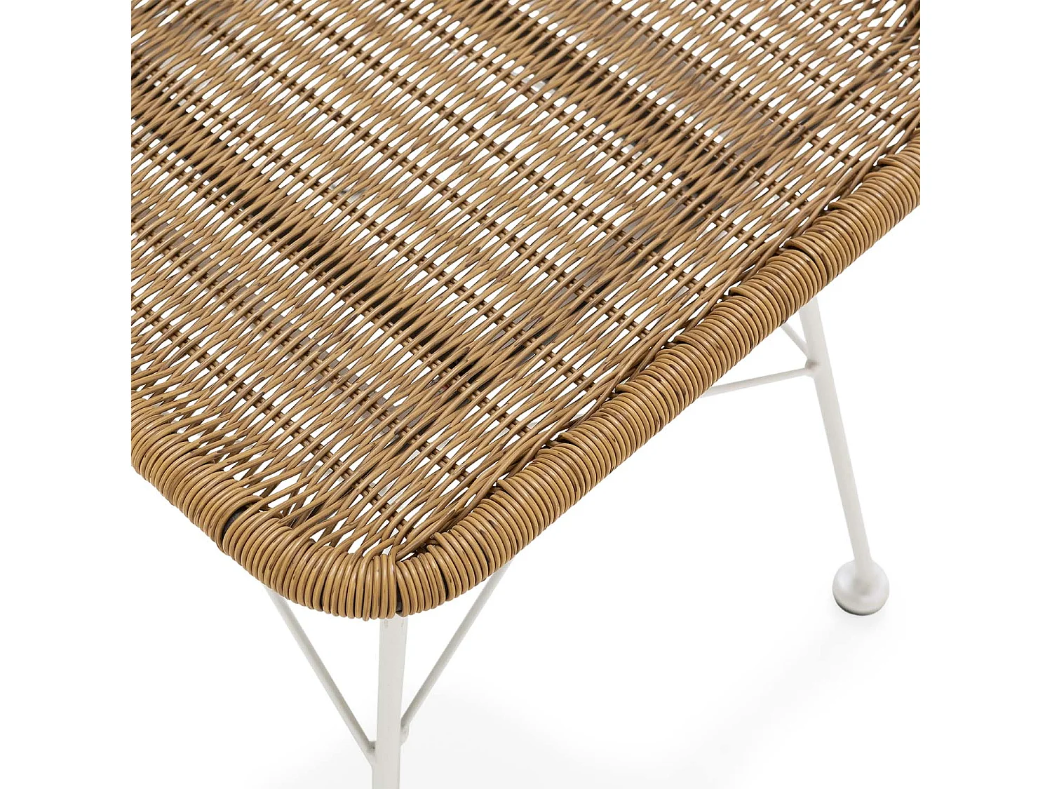 Pack de 2 chaises de salle à manger ou de jardin Beth Ratan/Blanc