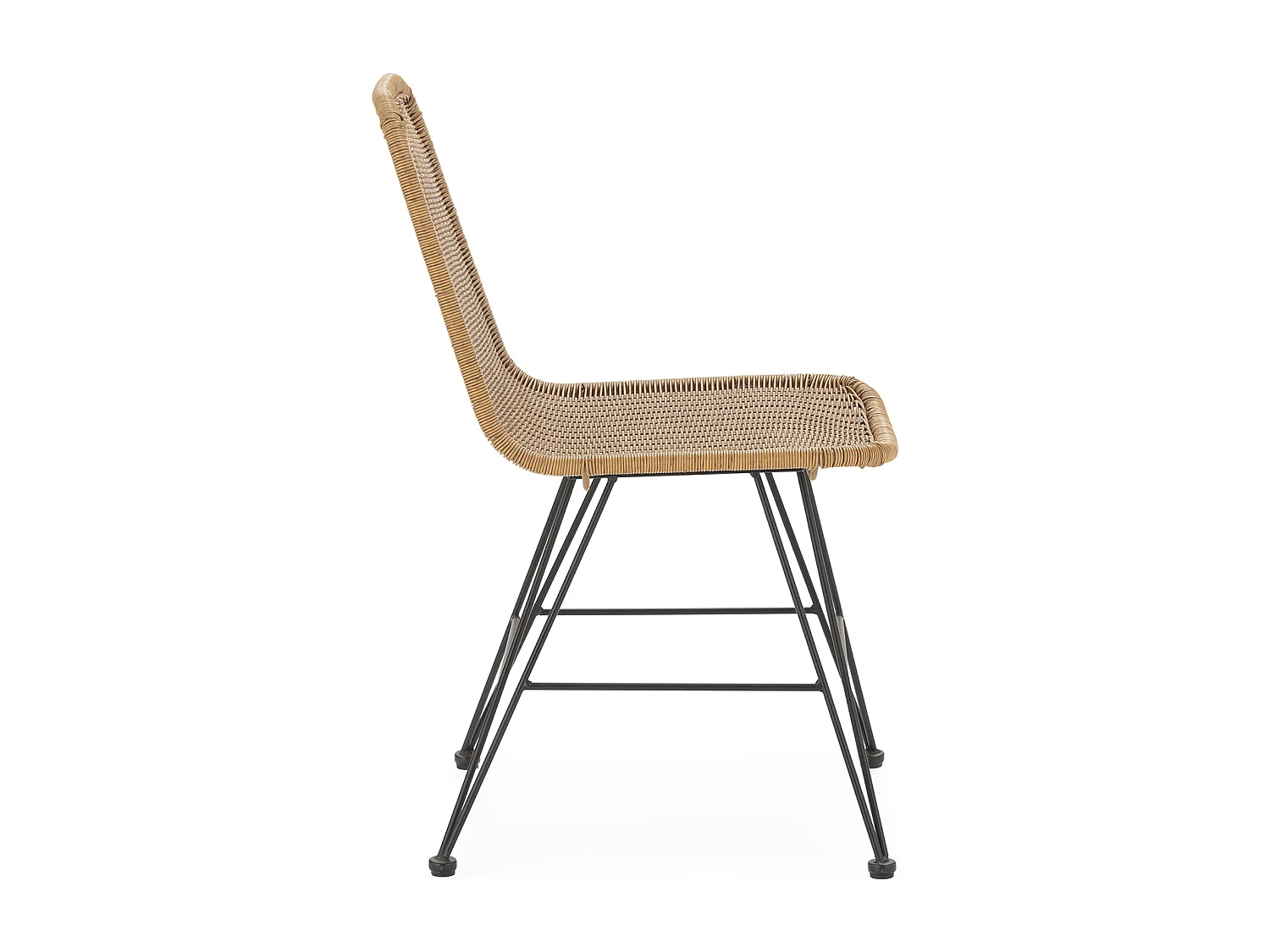 Pack de 2 chaises de salle à manger ou de jardin Beth Ratan/Noir