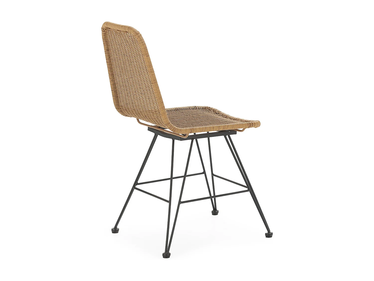 Pack de 2 chaises de salle à manger ou de jardin Beth Ratan/Noir