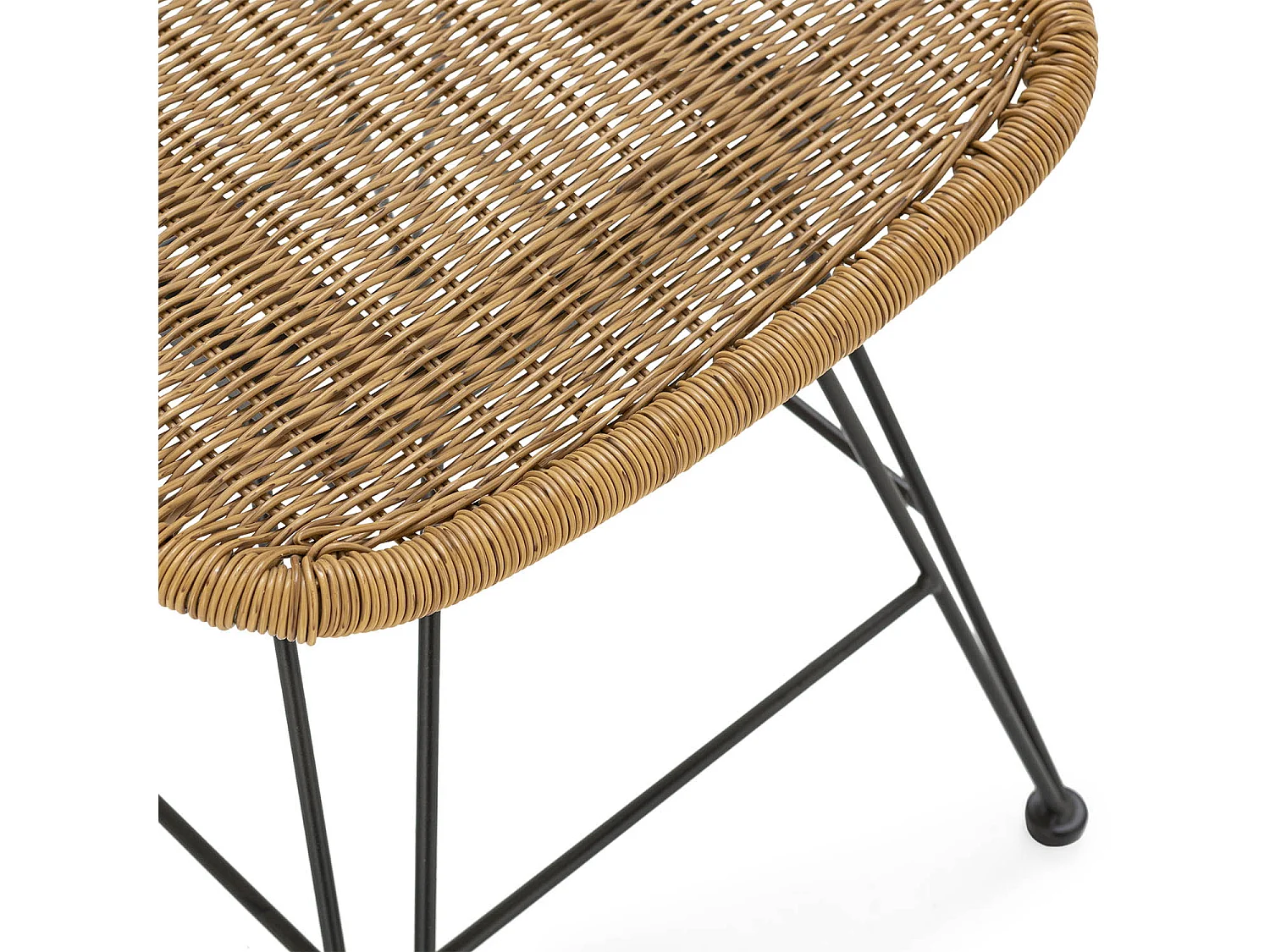 Pack de 2 chaises de salle à manger ou de jardin Beth Ratan/Noir