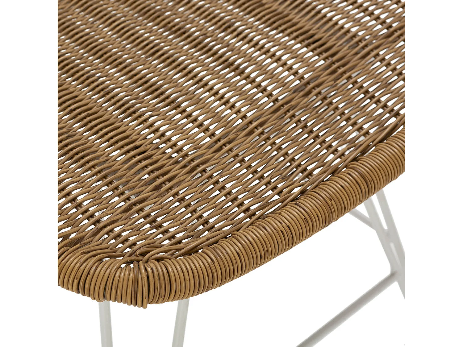 Pack de 2 chaises de salle à manger ou de jardin Paola Ratan/Blanc