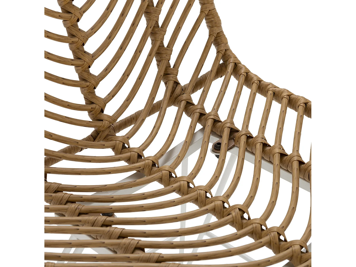 Pack de 2 chaises de salle à manger ou de jardin Emi Ratan/Blanc