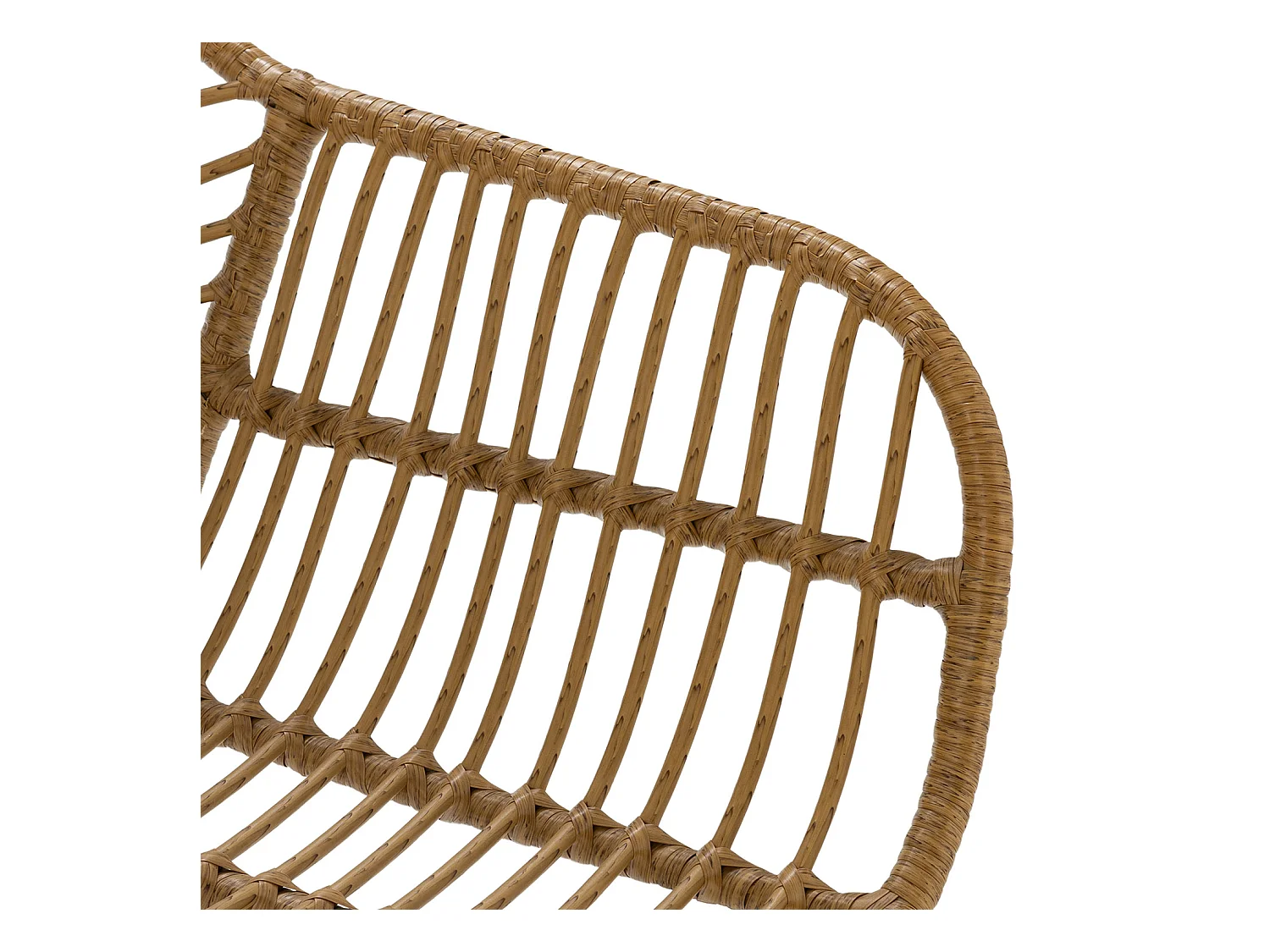 Set di 2 sedie da pranzo o da giardino Elda Ratan/Bianco