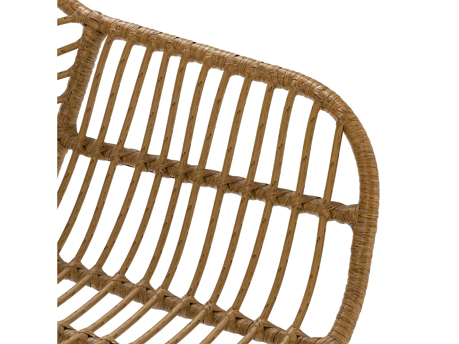 Pack de 2 chaises de salle à manger ou de jardin Elda Ratan/Blanc