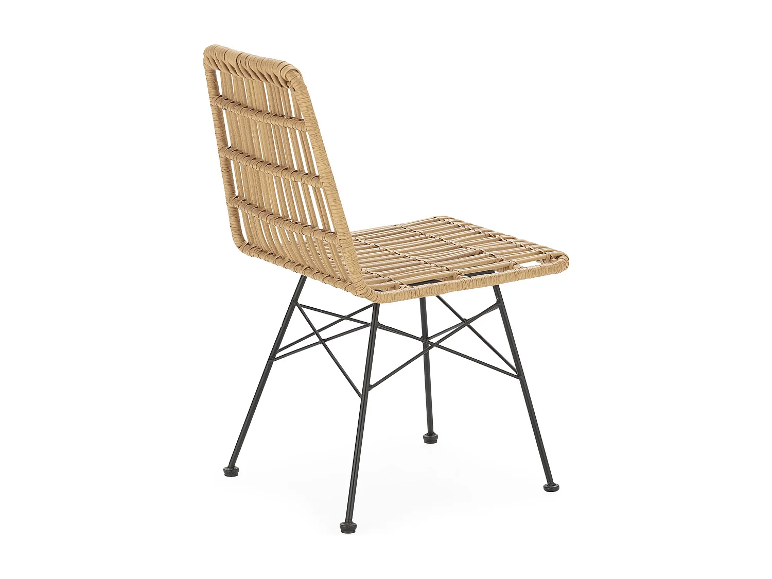 Pack de 2 chaises de salle à manger ou de jardin Aitana Ratan/Noir