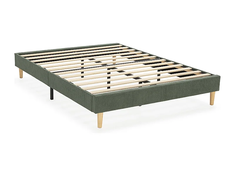 Base tapizada Bari 140x190 cm color Verde