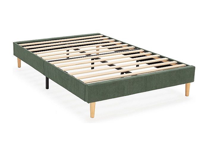 Base Letto Imbottita DUÉRMETE ONLINE 3D – 90x190 – Verde – Struttura Rinforzata In Acciaio Con 6 Gambe - 2