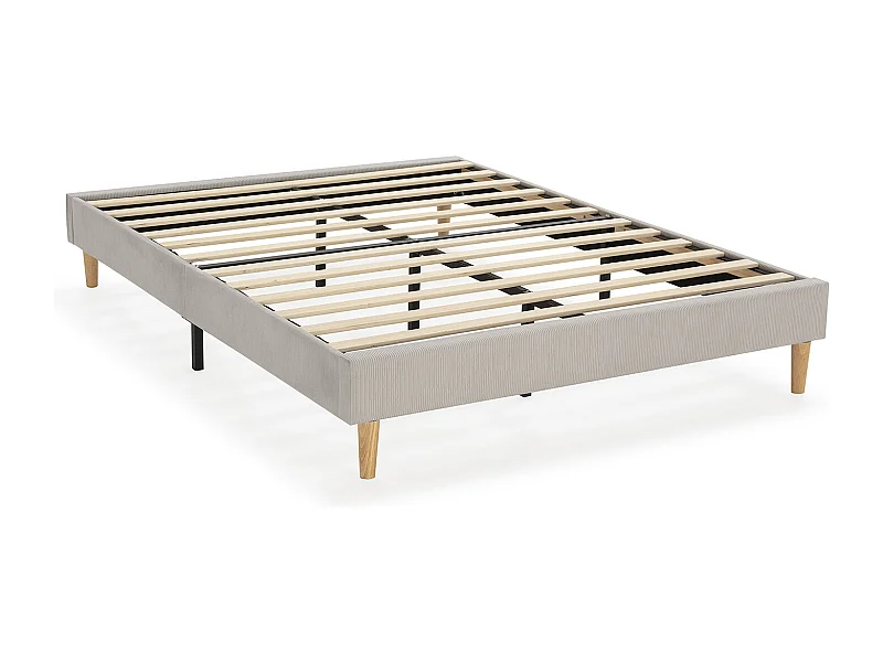 Base imbottita Bari 150x190 cm Grigio