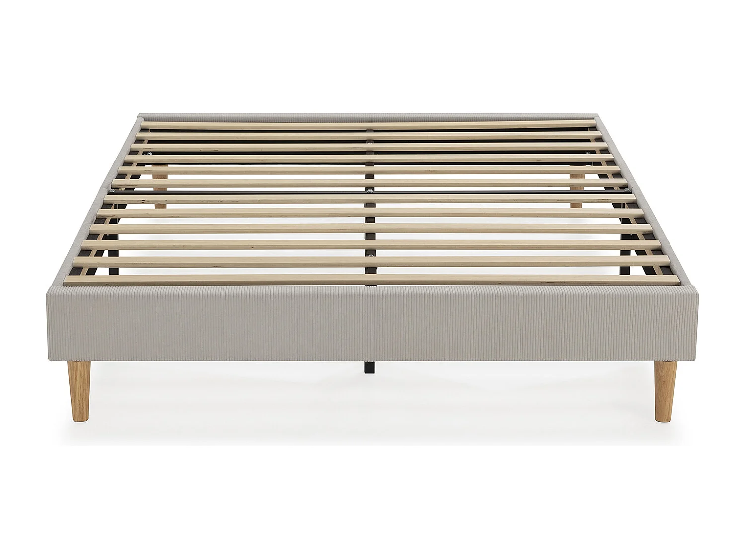 Base rembourrée Bari 140x190 cm Gris