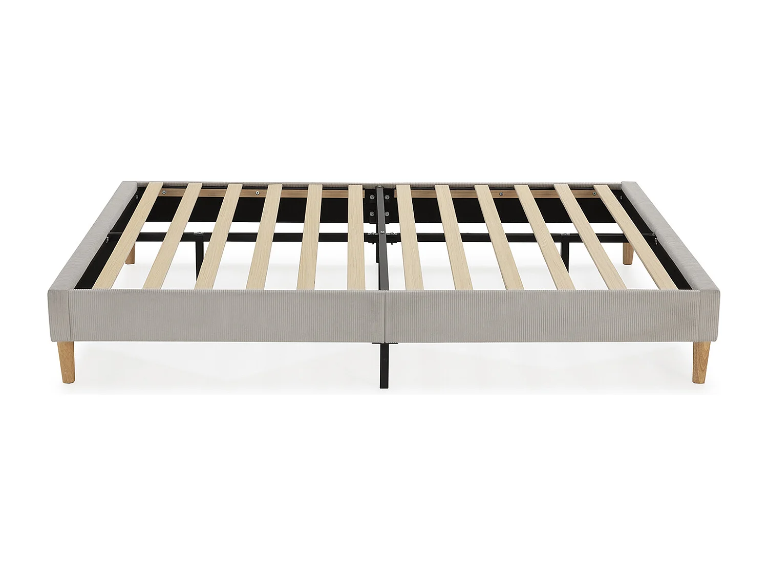 Base rembourrée Bari 140x190 cm Gris