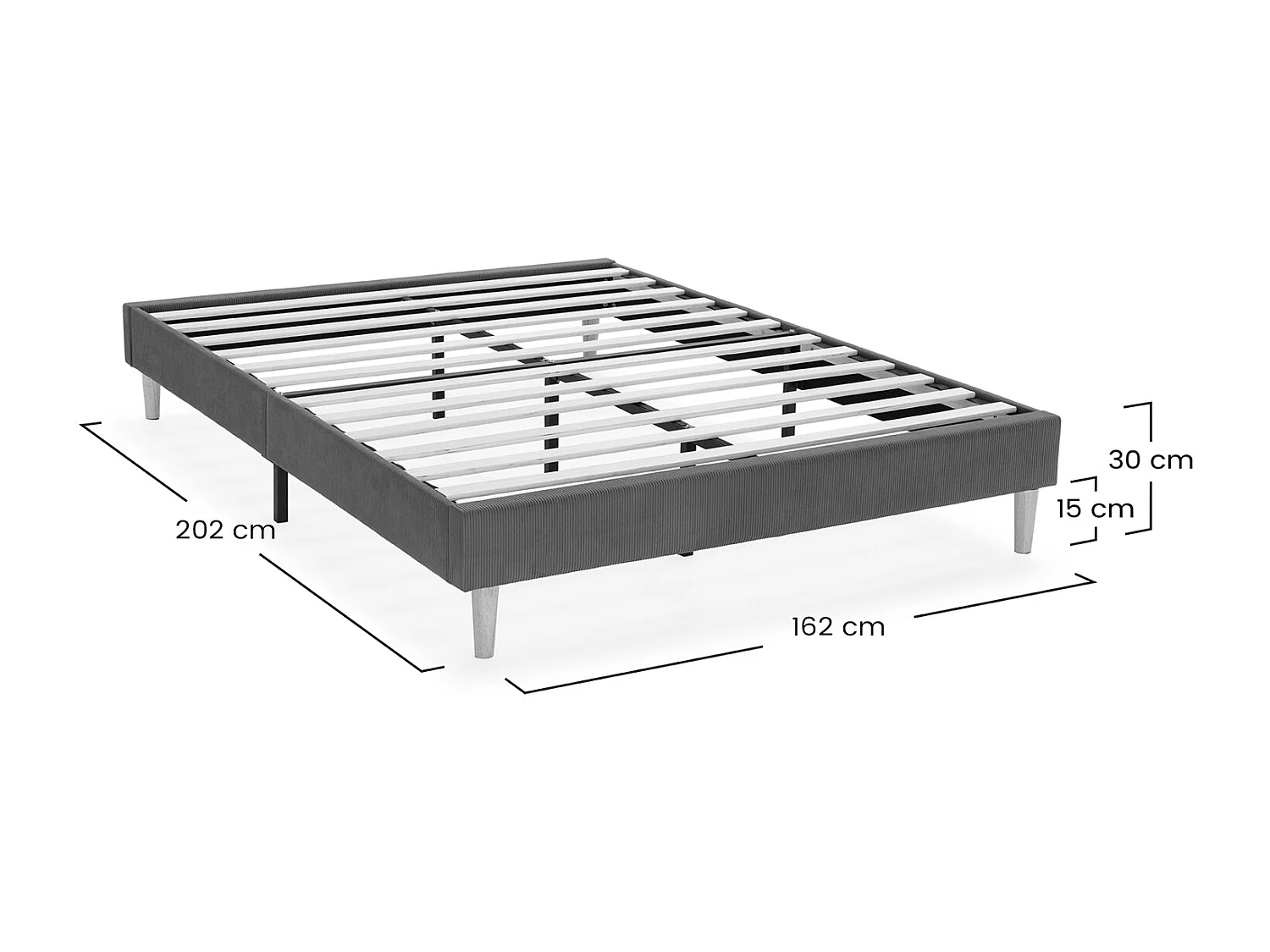 Polsterbett Bari 160x200 cm, Rot
