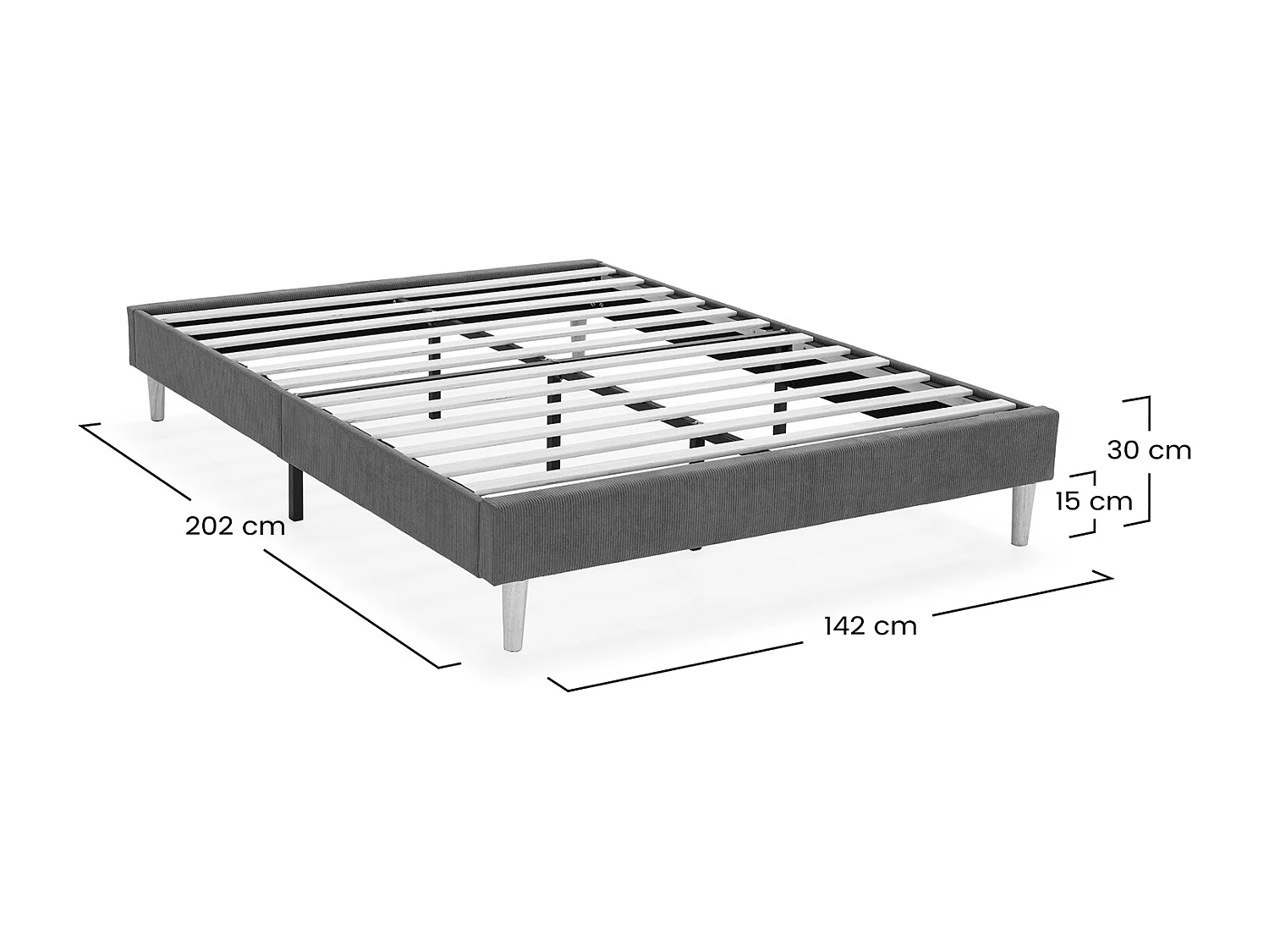 Polsterbett Bari 140x200 cm, Grün