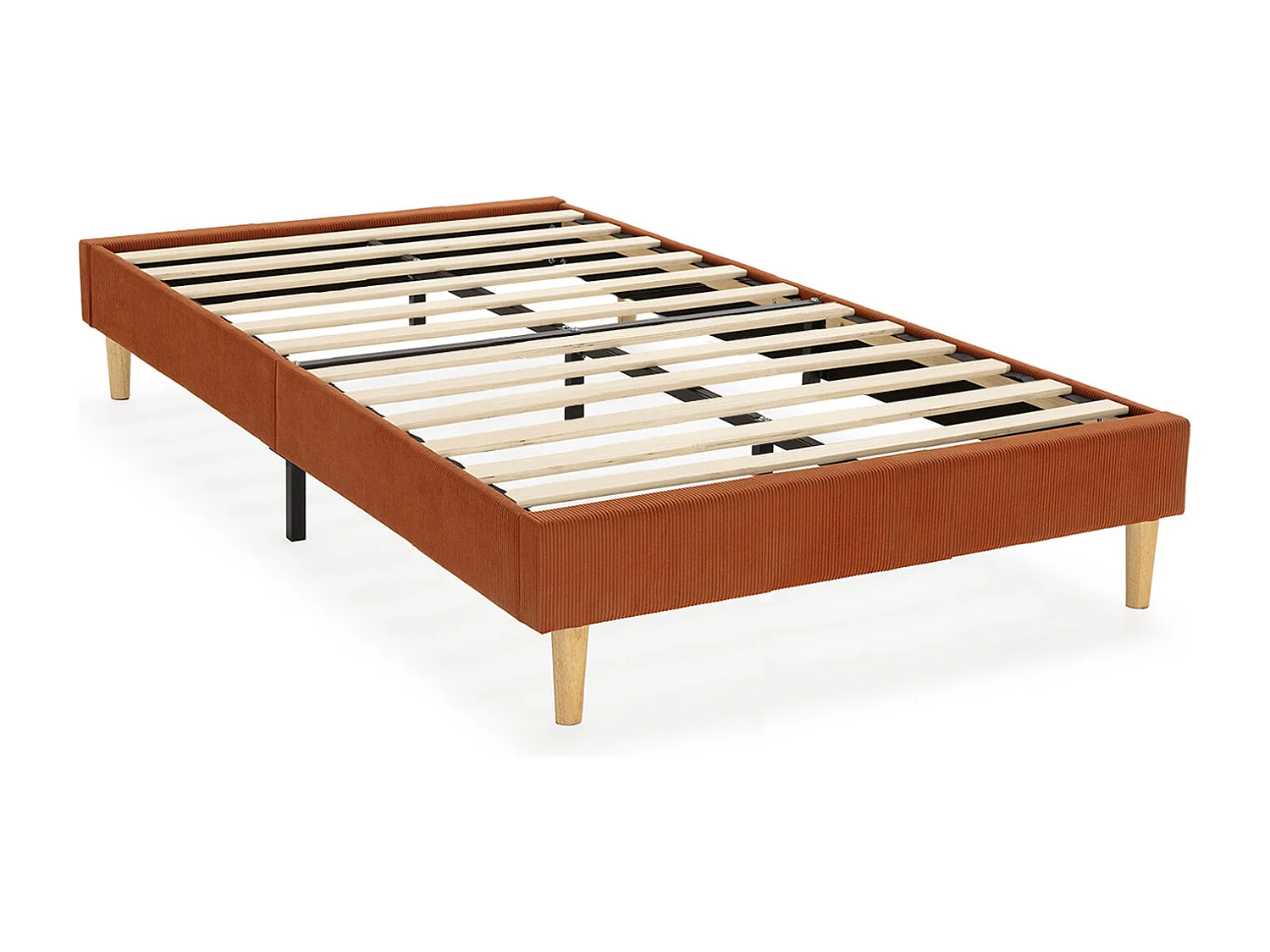 Base rembourrée Bari 90x190 cm Rouge