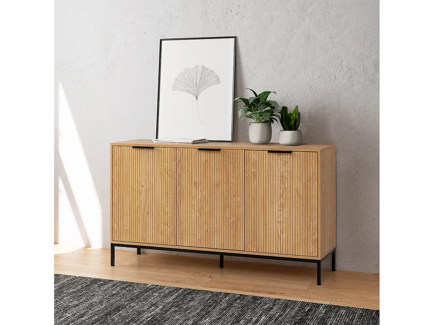 Buffet Monica 3 portes couleur bois