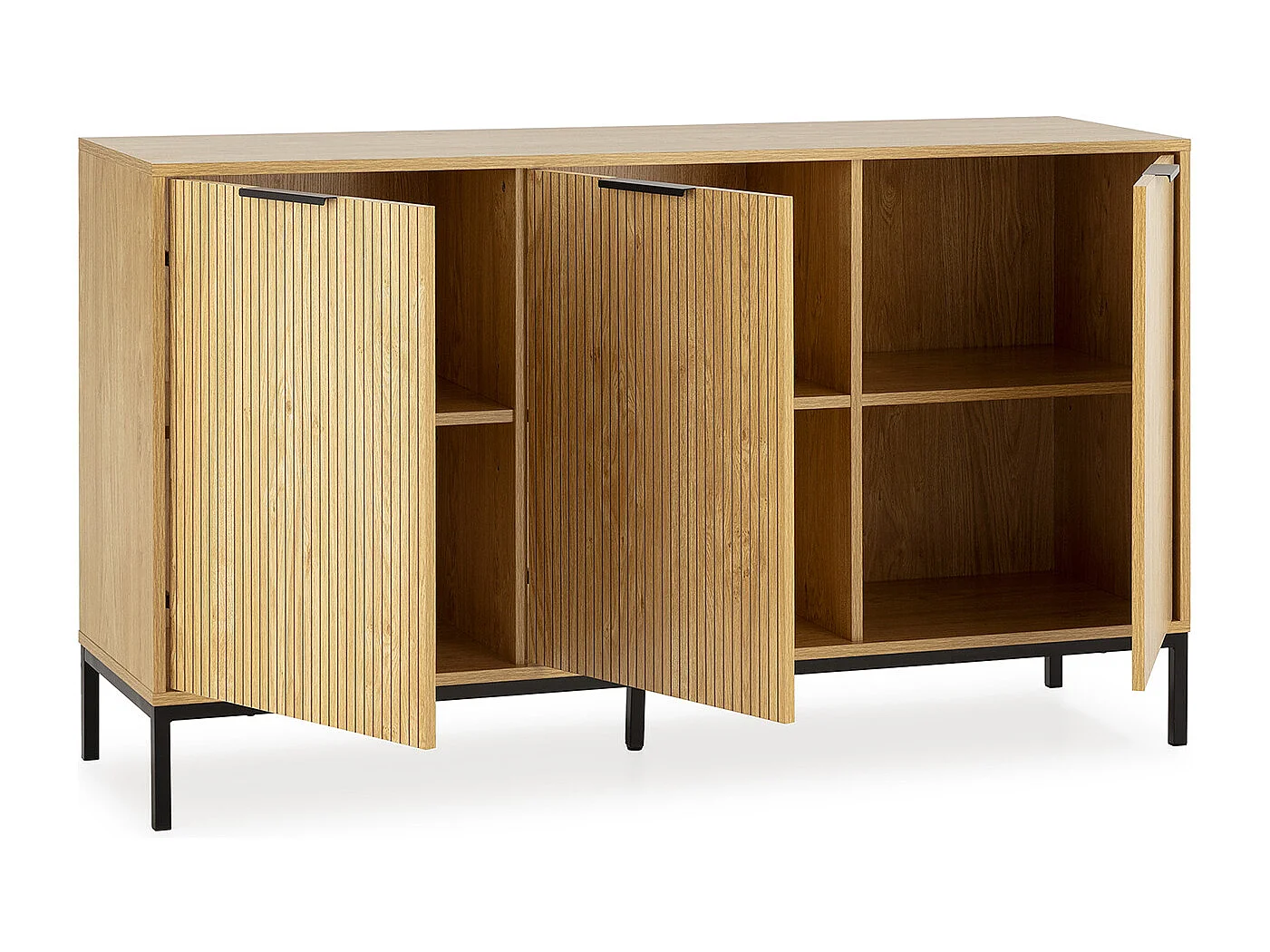 Sideboard Mónica 3 türen in Eichenfarbe