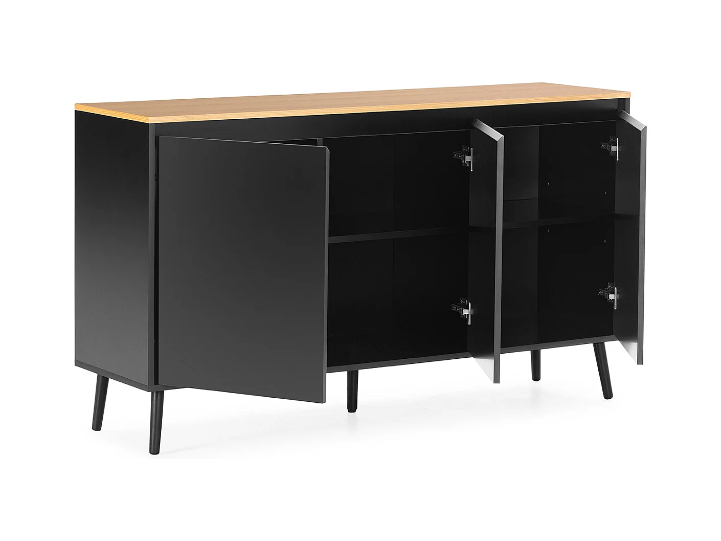 Buffet Desi 3 portes couleur Noir