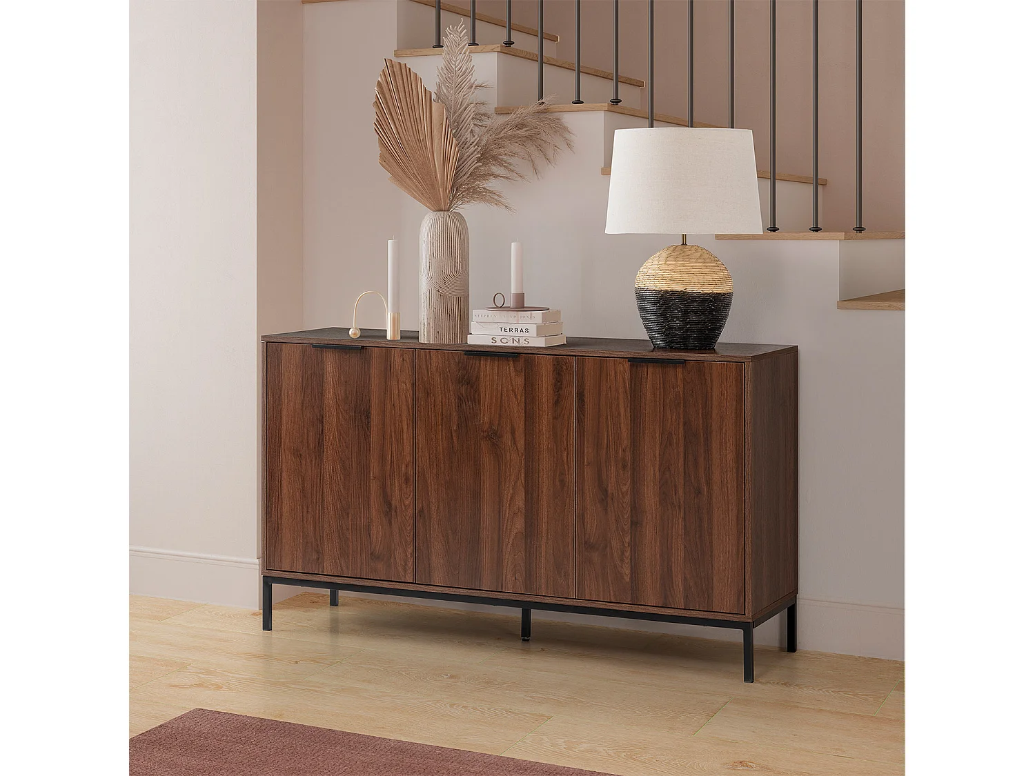 Buffet Auri 3 portes couleur Noyer