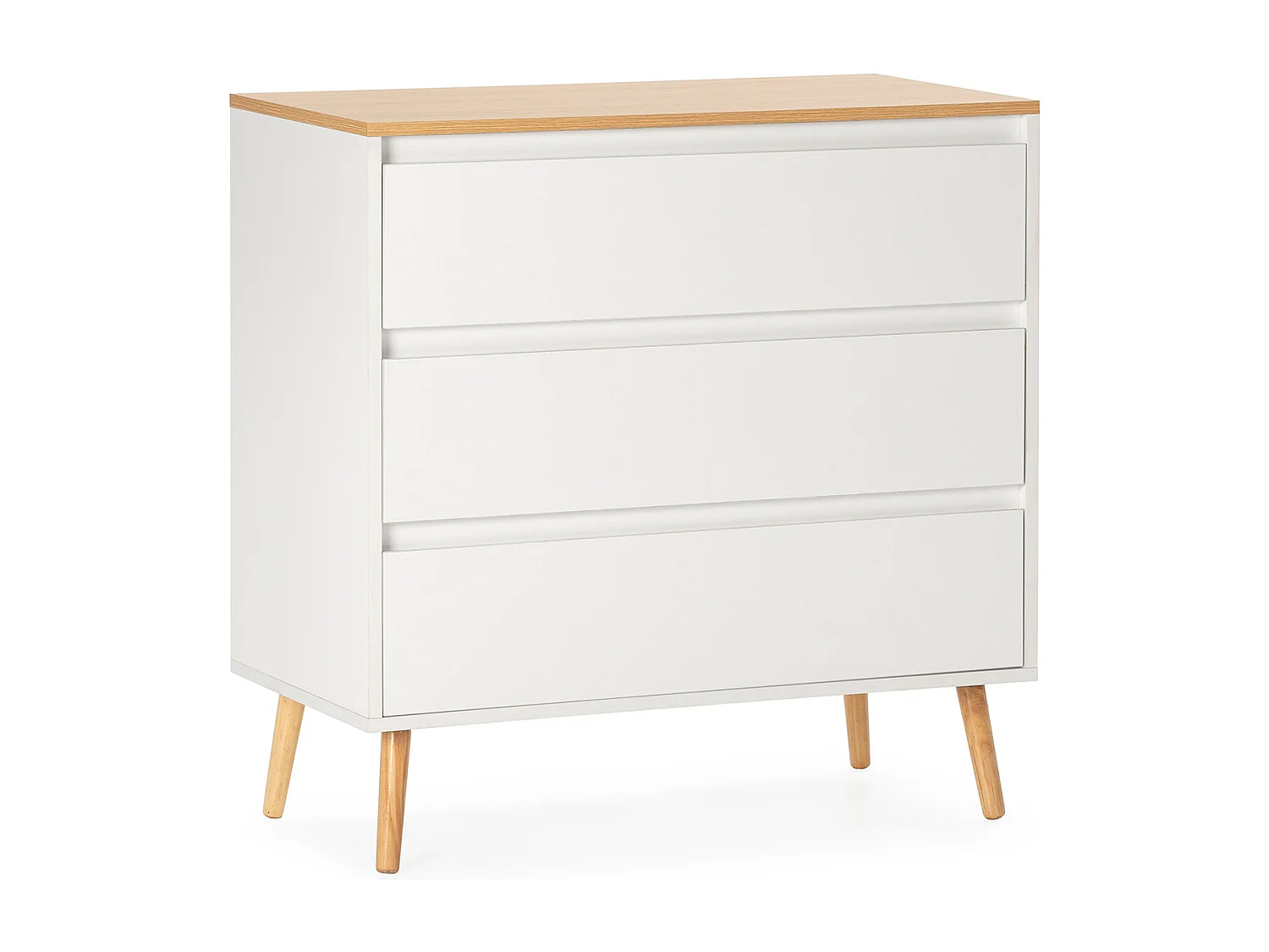 Cómoda de nocho Desi 3 cajones color Blanco