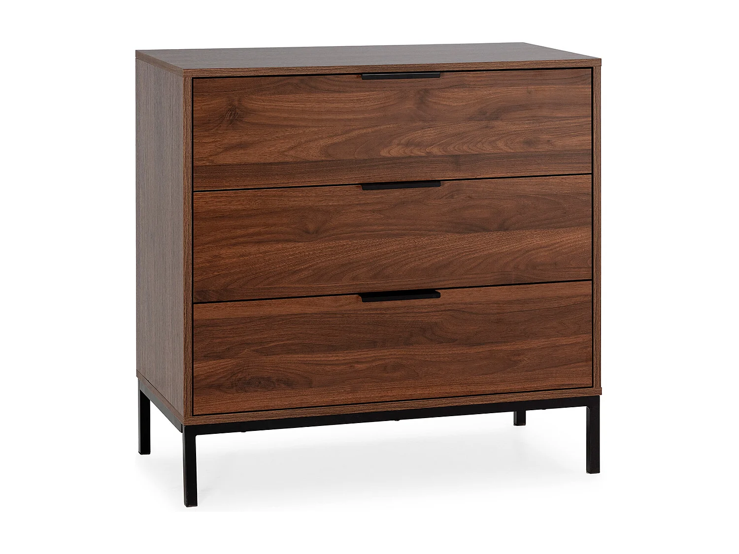 Commode Auri 3 tiroirs couleur Noyer