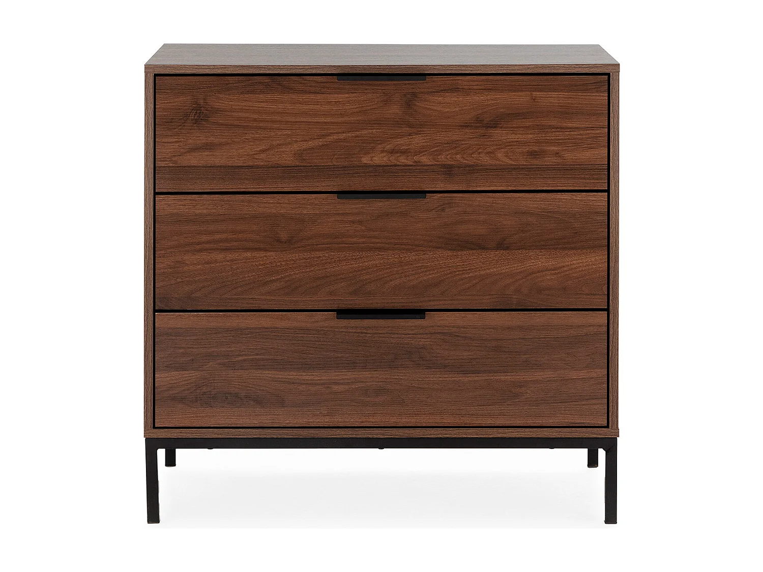 Komoda kolumnowa Auri 3 szuflady kolor Orzech