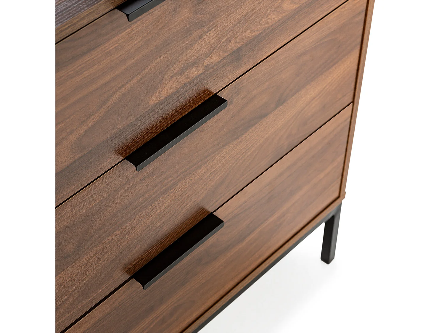 Kommode Auri 3 schubladen Walnussfarbe