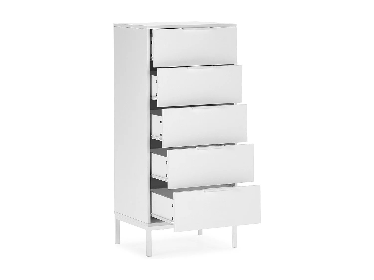 Cassettiera alta Auri 5 cassetti colore Bianco