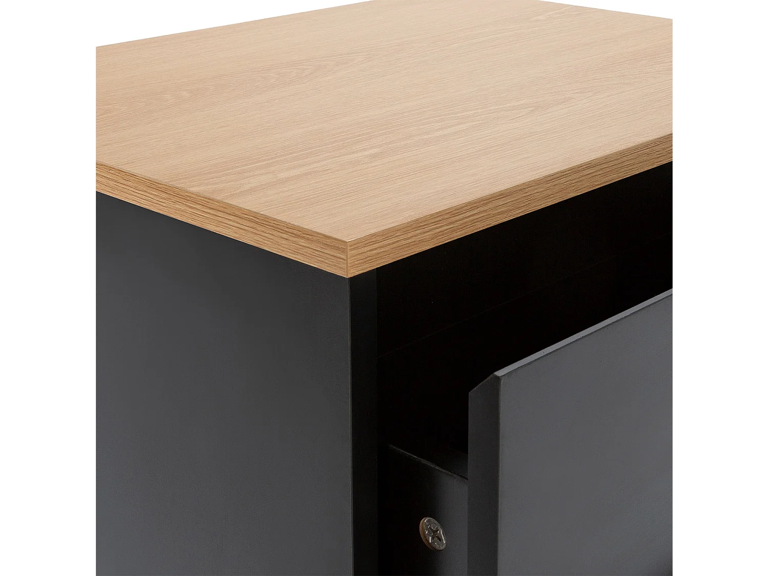 Commode haute Desi 5 tiroirs couleur Noir