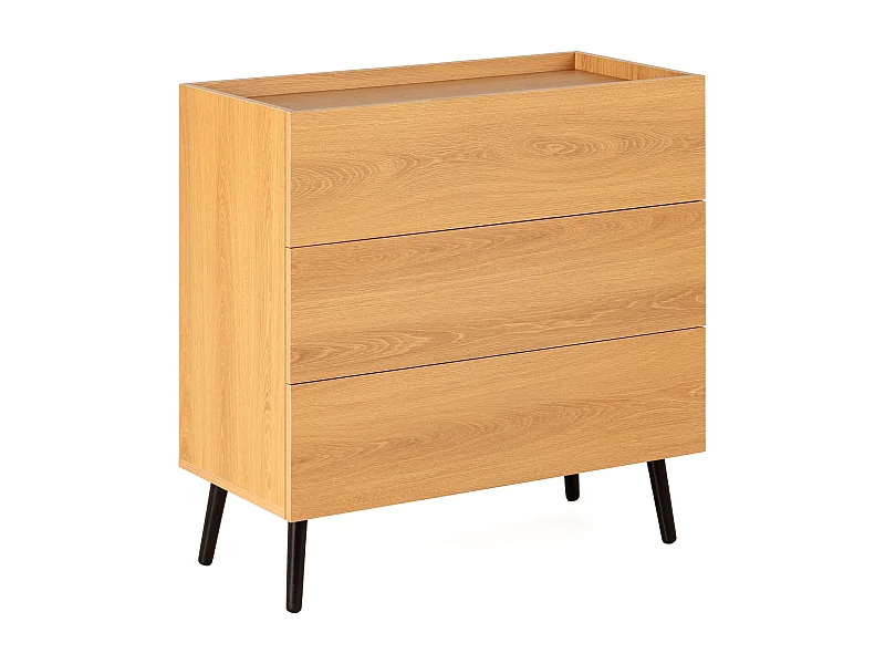 Kommode Siren 3 schubladen Eichenfarbe
