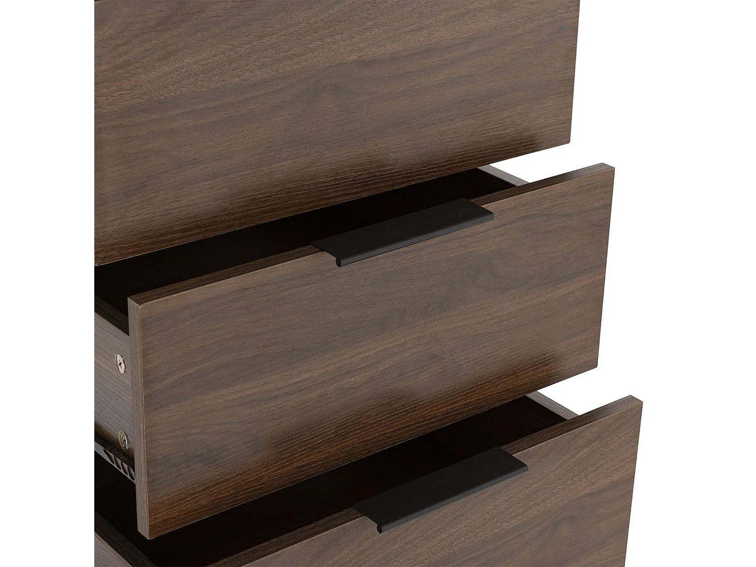 Hohe kommode Auri 5 schubladen Walnussfarbe