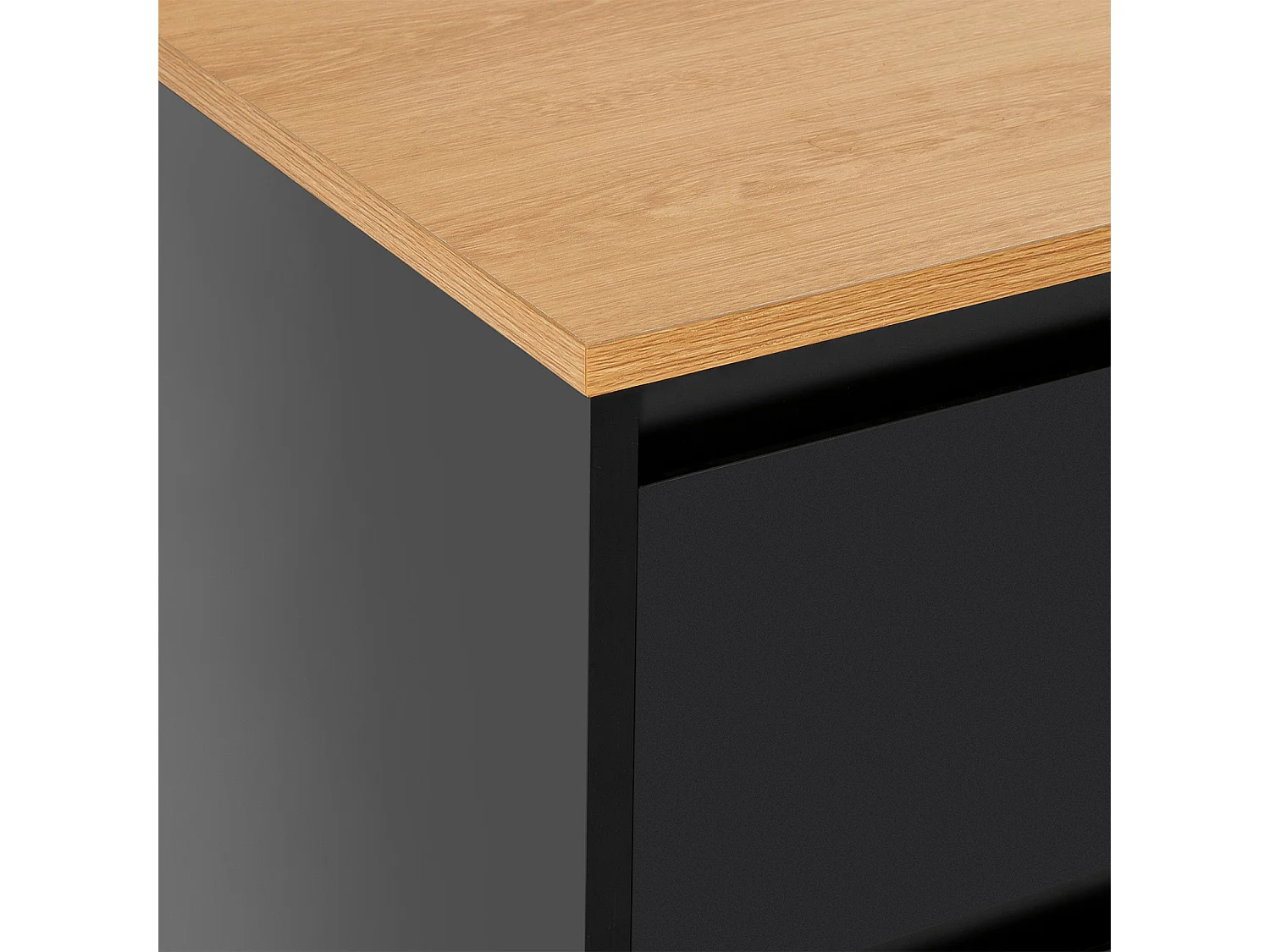 Kommode Desi 3 schubladen schwarze Farbe