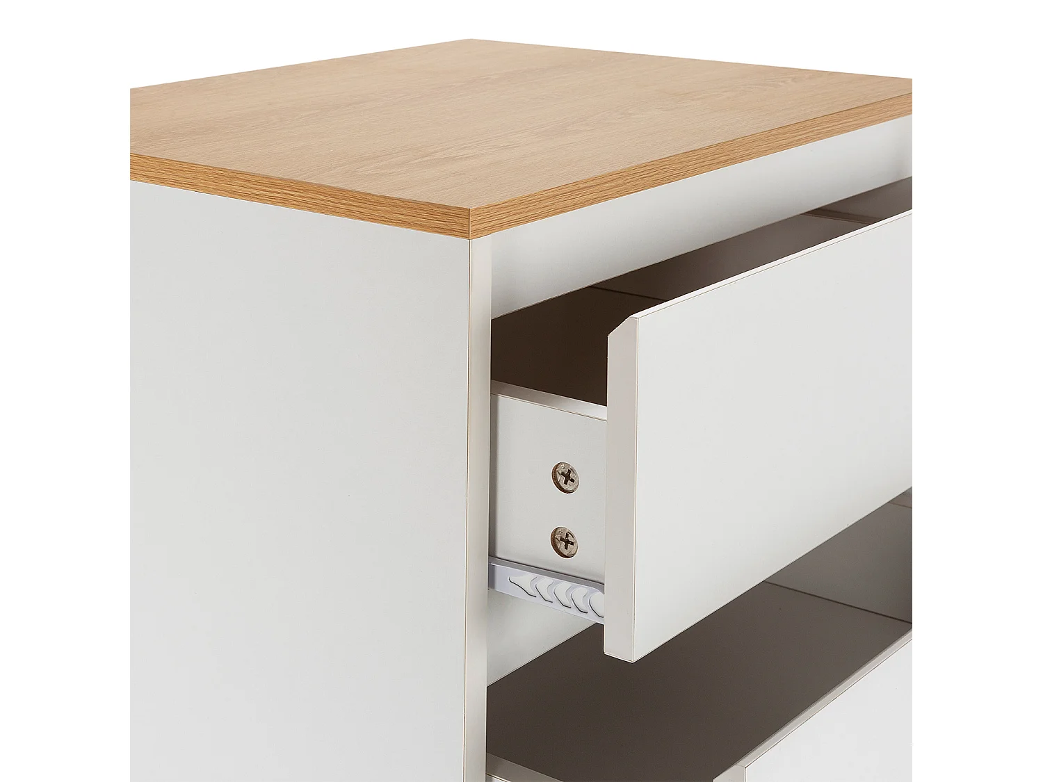 Commode haute Desi 5 tiroirs couleur Blanc