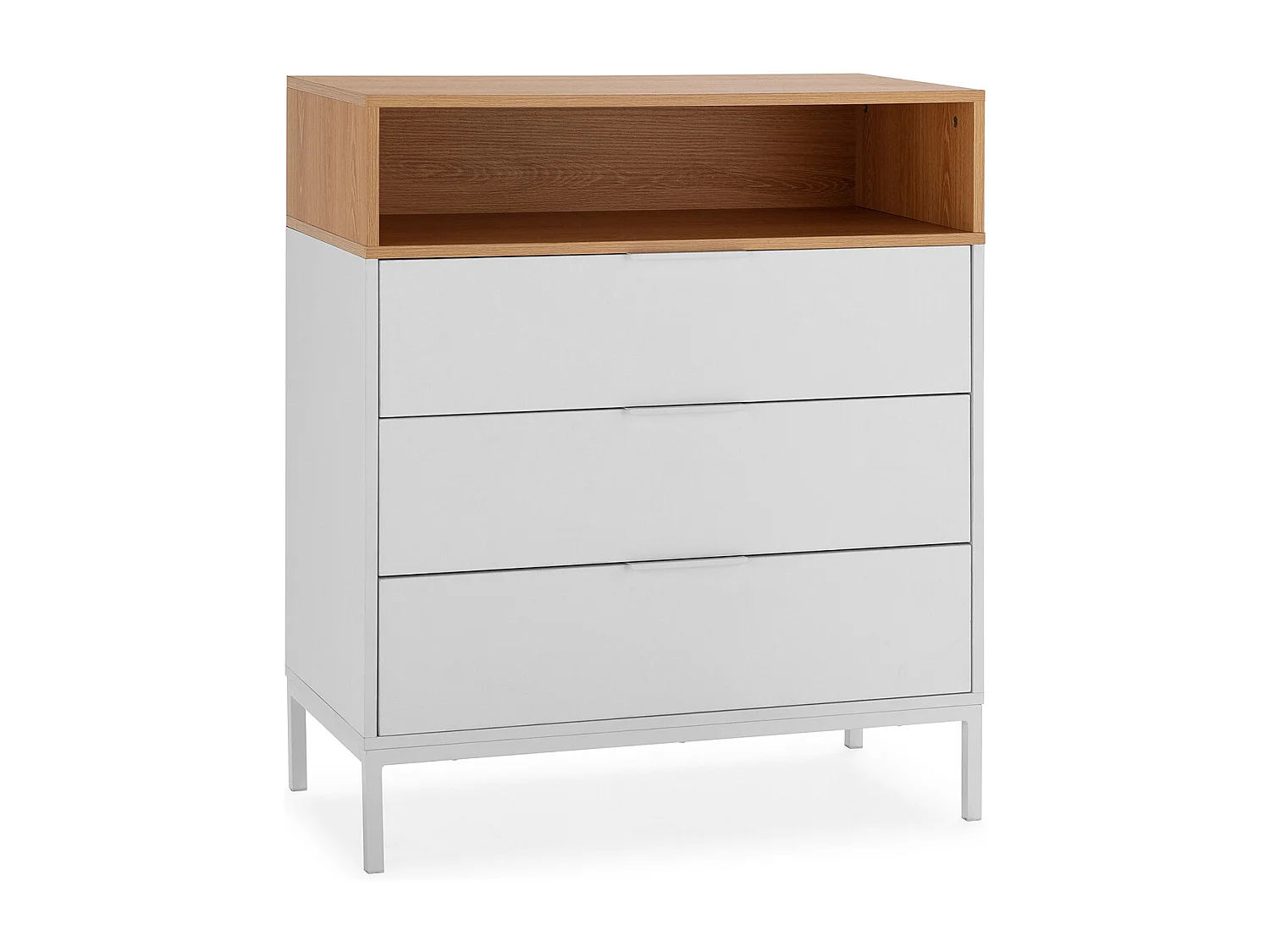 Commode Nieve 3 tiroirs couleur Blanc