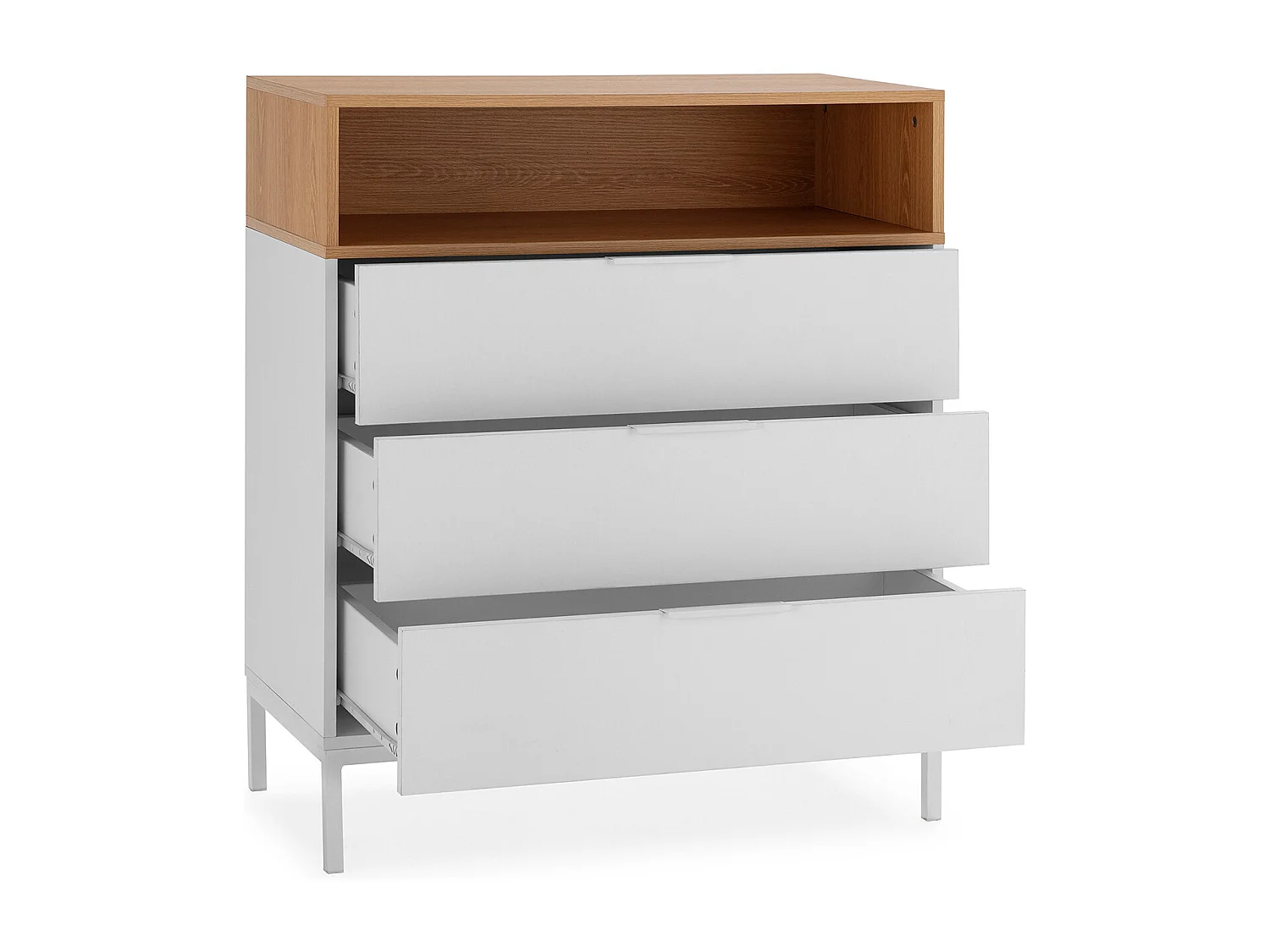 Commode Nieve 3 tiroirs couleur Blanc