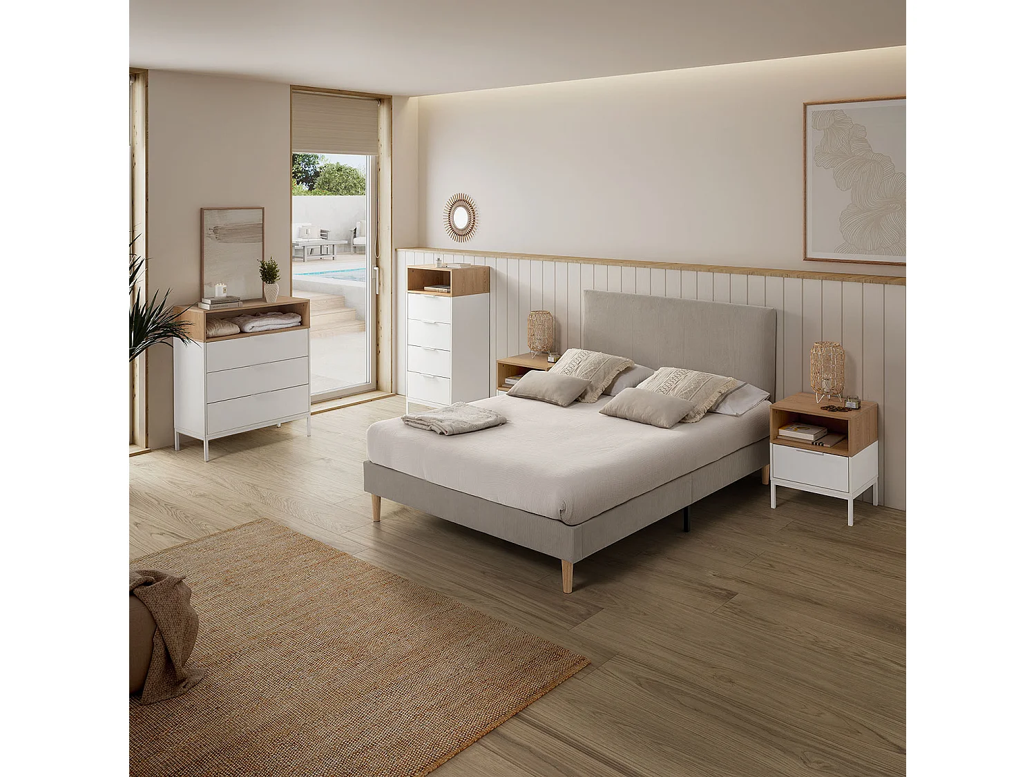 Commode Nieve 3 tiroirs couleur Blanc