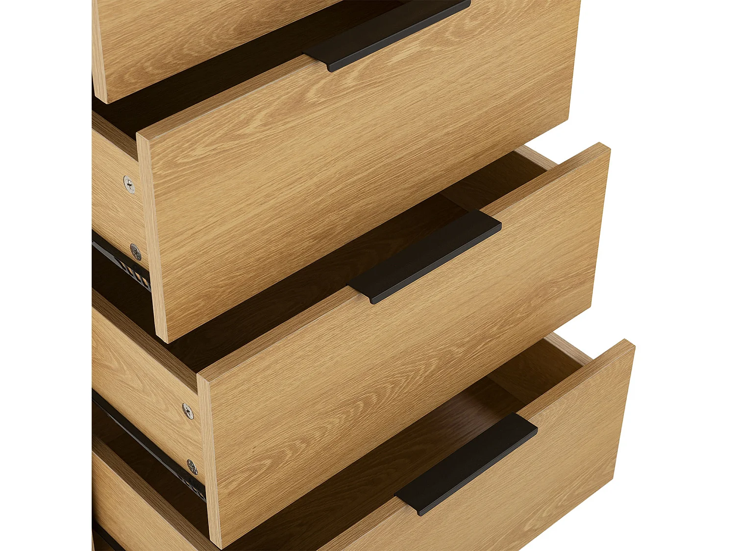 Cassettiera alta Auri 5 cassetti colore Rovere