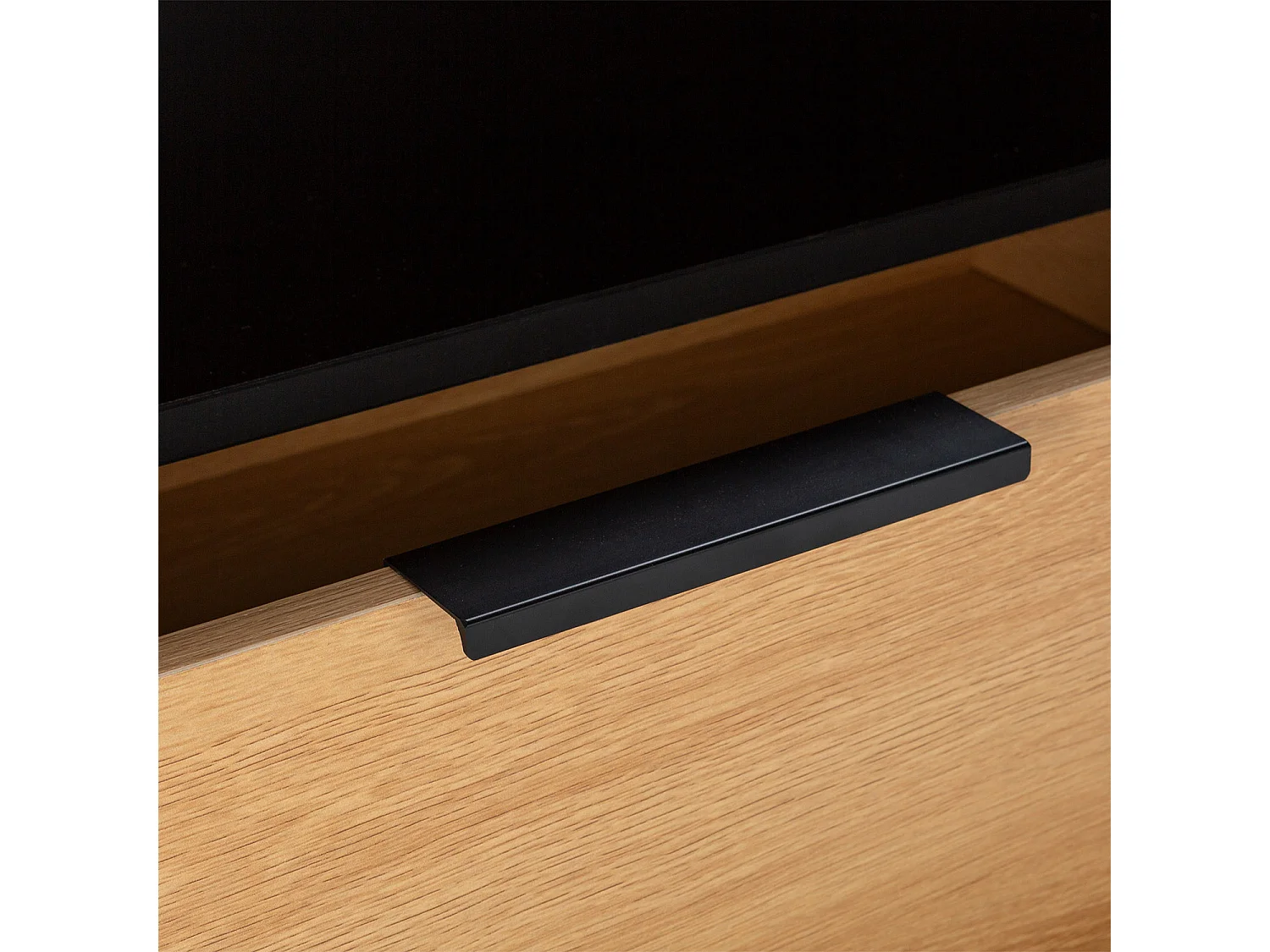 Hohe kommode Nieve 4 schubladen Eichenfarbe