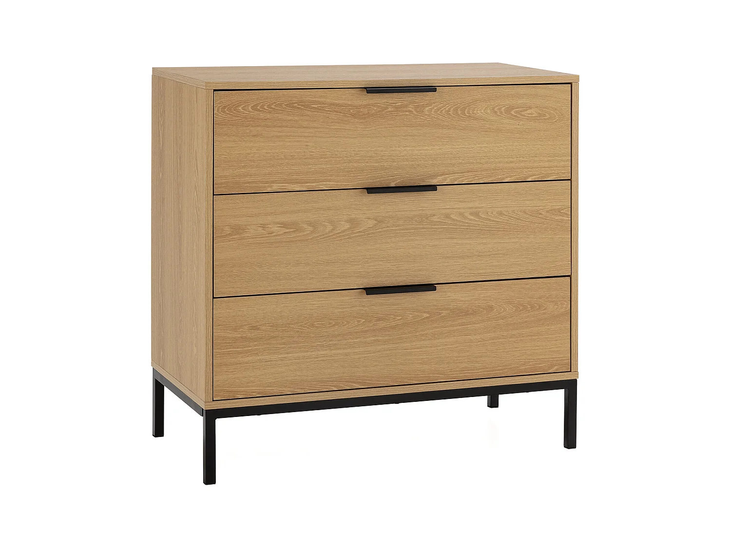 Kommode Auri 3 schubladen Eichenfarbe