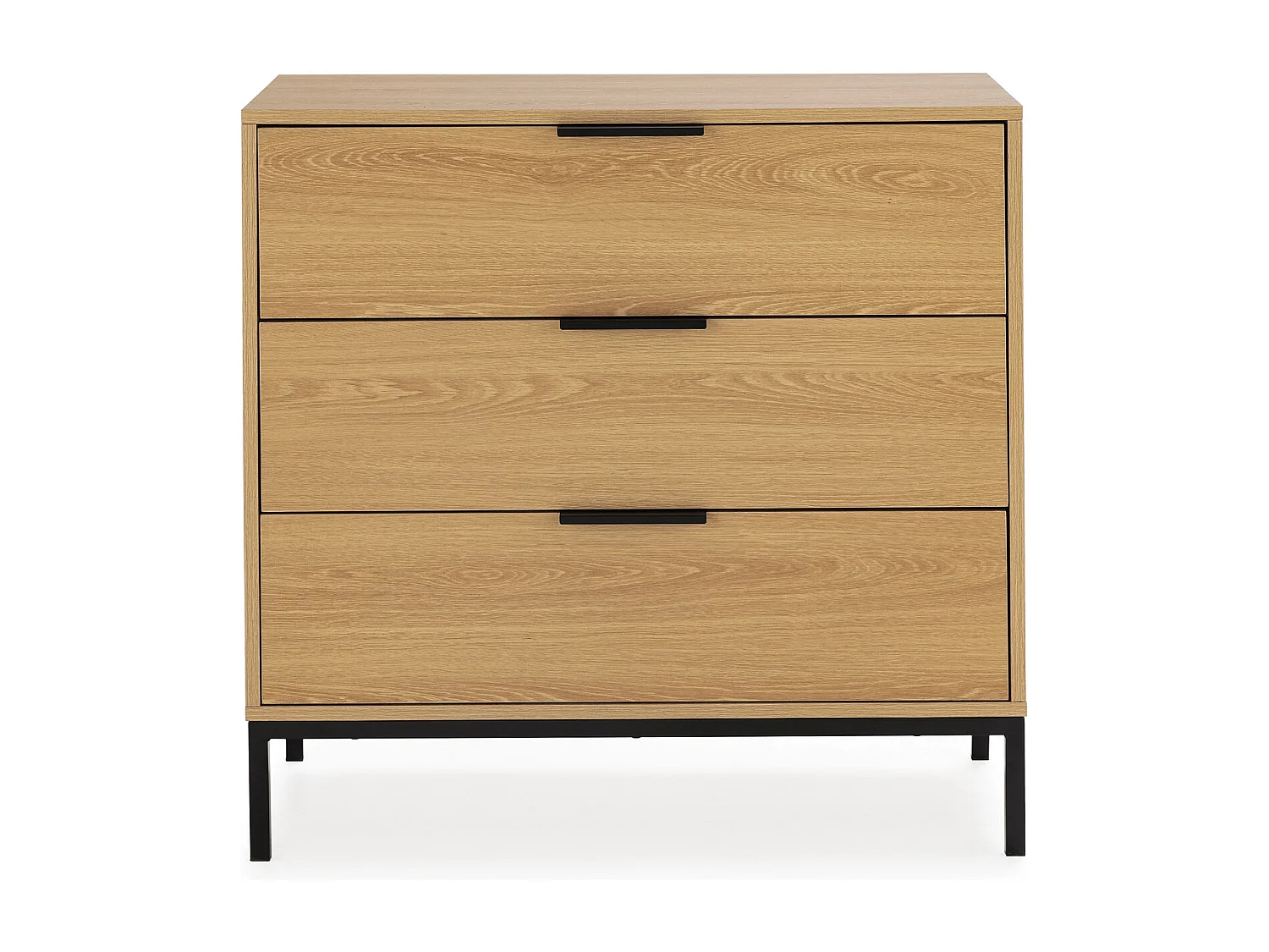 Kommode Auri 3 schubladen Eichenfarbe