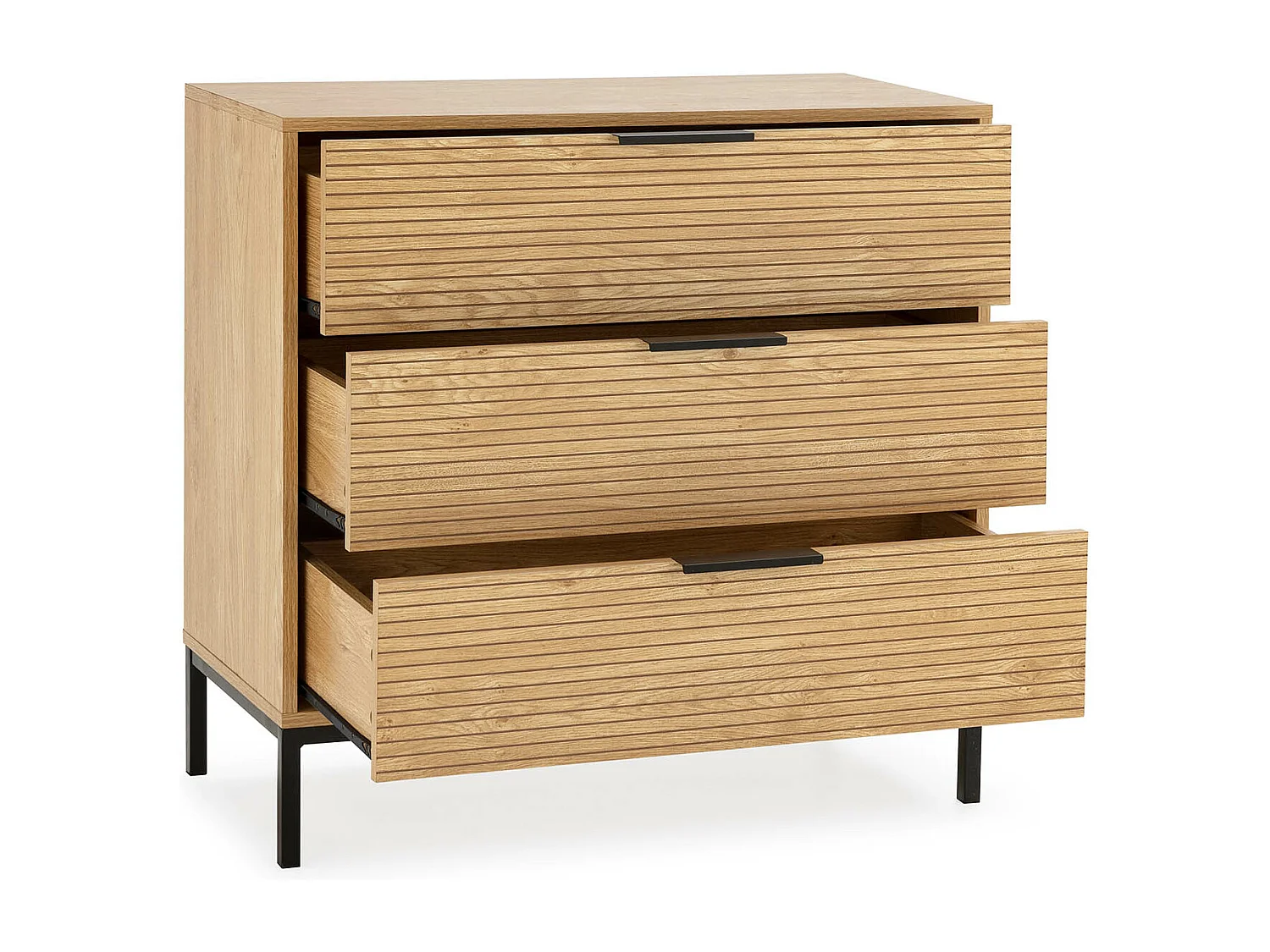 Commode Monica 3 tiroirs couleur Bois